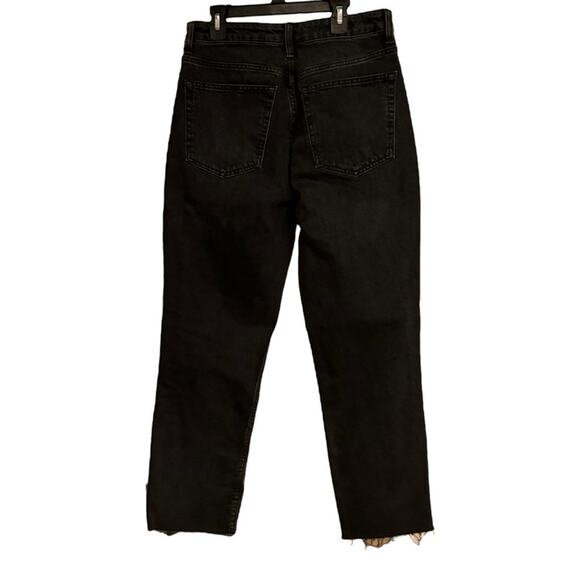 Topshop Black Cropped Straight Leg Jeans Juniors 7 NWT - Picture 6 of 10